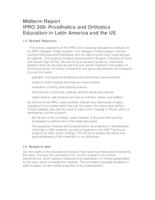 Educational and Technical support of Orthotics and Prosthetics Education in Latin America (semester?), IPRO 309: Orthotics and Prosthetics Edu in Latin America IPRO 309 Midterm Report F06
