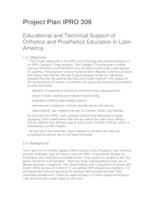 Educational and Technical support of Orthotics and Prosthetics Education in Latin America (semester?), IPRO 309: Orthotics and Prosthetics Edu in Latin America IPRO 309 Project Plan F06