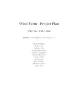 Technical and Market Integration of Wind Energy (semester?), IPRO 344: Wind Farm IPRO 344 Project Plan F06