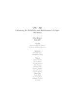 Enhancing the Reliability and Performance of Paper Shredders (semester?), IPRO 321: Enhancing the Reliability and Perf of Paper Shredders IPRO 321 Final Report F07