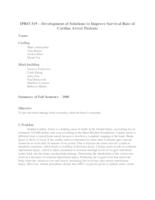 Assisting Cardiac Arrest Patients (Semester Unknown) IPRO 319: Assisting Cardiac Arrest Patients IPRO 319 Final ReportF08