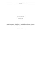 Development of a Real Time Information System (Semester Unknwon) IPRO 342: DevelopmentOfARealTimeInformationSystemIPRO342ProjectPlanSu09