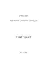 Intermodal Container Transport (Semester Unknown) IPRO 307: IntermodalContainerTransportIPRO307FinalReportSp09