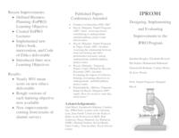 Undergraduate Research on Interprofessional Education (semester?), IPRO 301: UG Research on IPRO Ed IPRO 301 Abstract F07