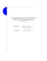 Innovating Process Improvements in Manufacturing Operations (Semester Unknown) IPRO 304: InnovatingProcessImprovementsInManufacturingOperationsIPRO304ProjectPlanSp09