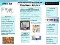 Small-Scale Desalination (Semester Unknown) EnPRO 354: Small-ScaleDesalinationEnPRO354PosterSp10