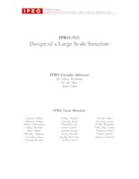 Design of a Large Scale Structure (Semester Unknwon) IPRO 315: DesignOfALargeScaleStructureIPRO315ProjectPlanSp09