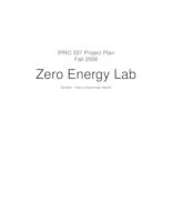Zero Energy Lab (Semester Unknown) IPRO 337: Zero Energy Lab IPRO 337 Project Plan F08