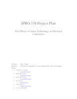 The Effects of Green Technology on Electrical Contractors (Semester Unknown) IPRO 338: The Effects of Green Technology on Electrical Contractors IPRO 338 Project Plan F08