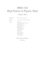 High School in Pignon, Haiti (semester?), IPRO 326: High School in Pignon Haiti IPRO 326 Project Plan S07
