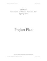 Renovation of Alumni Memorial Hall (semester?), IPRO 335: Alumni Memorial Hall Renovation IPRO 335 Project Plan Sp07