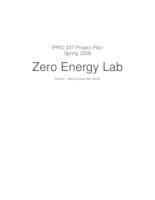 Zero Energy Lab (Semester Unknown) IPRO 337: Zero Energy Lab IPRO 337 Midterm Report Sp08