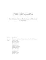 The Effects of Green Technology on Electrical Contractors (Semester Unknown) IPRO 338: The Effects of Green Technology on Electrical Contractors IPRO 338 Project Plan Sp08