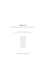 Global Warming and Community Outreach (Semester Unknown) IPRO 331: Global Warming and Community Outreach IPRO 331 Project Plan Sp08