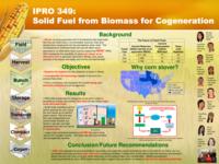 Solid Fuel from Biomass for Cogeneration (Semester Unknown) IPRO 349: Solid Fuel from Biomass for Cogeneration IPRO 349 Poster1 Sp08