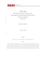 BP Whiting Refinery Expansion: Developing Lake Michigan Wastewater Cleanup Options (Semester Unknown) IPRO 346: BP Whiting Refinery Expansion IPRO 346 Ethics Sp08