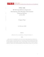 BP Whiting Refinery Expansion: Developing Lake Michigan Wastewater Cleanup Options (Semester Unknown) IPRO 346: BP Whiting Refinery Expansion IPRO 346 Project PlanSp08