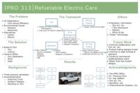 Refuable Electric Cars (Semester Unknown) IPRO 313: RefuableElectricCarsIPRO313PosterSp11