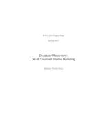 Disaster Recovery:  DIY Home Building (semester?), IPRO 324: DIY Home Building IPRO 324 Project Plan Sp07