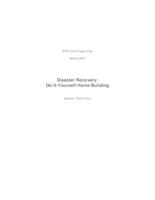 Disaster Recovery:  DIY Home Building (semester?), IPRO 324: DIY Home Building IPRO 324 Project Plan Sp07