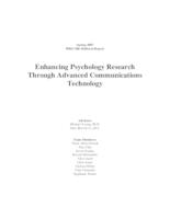 Enhancing Psychology Research through Advanced Communications Technology (semester?), IPRO 306: Enhancing Psych Research IPRO 306 Midterm Report Sp07