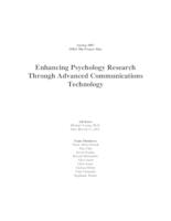 Enhancing Psychology Research through Advanced Communications Technology (semester?), IPRO 306: Enhancing Psych Research IPRO 306 Project Plan Sp07