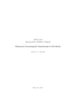 Resource Consumption Awareness in the Home (semester?), IPRO 334: Resource Consumption Awareness in the Home IPRO 334 Midterm Report Sp07