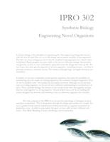 Synthetic Biology:  Engineering a Novel Organism (semester?), IPRO 302: Synthetic Biology IPRO 302 Final Report Sp07