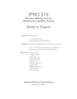 Decision Making Tool for Warehouse Logistics Pricing (semester?), IPRO 319: Warehouse Logistics Pricing IPRO 319 Midterm Report Sp07