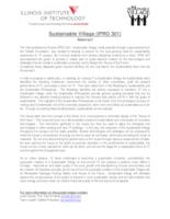 Sustainable Village (semester?), IPRO 301: Sustainable Village IPRO 301 Abstract Sp05
