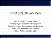 Simply Park (Semester Unknown) IPRO 365: SimplyParkIPRO365FinalPresentationSp11