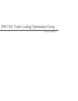 Trailer Loading Optimization Group (Semester Unknown) IPRO 305: TrailerLoadingOptimizationGroupIPRO305ProjectPlanSp10_redacted