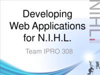 Developing Web Based Applications (Semester Unknown) IPRO 308: DevelopingWeb-basedApplicationsIPRO308FinalPresentationSp10