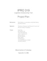 Logistics Outsourcing Tool (semester?), IPRO 319: Logistics Outsourcing Tool IPRO 319 Project Plan F06