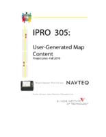 User Generated Map Content (Semester Unknown) IPRO 305: CommunityMapsIPRO305ProjectPlanF10_Redacted