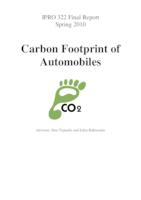 Carbon Footprint of Automobiles (Semester Unknown) IPRO 322: CarbonFootprintOfAutomobilesIPRO322FinalReportSp10
