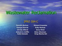 Wastewater Reclamation (Spring 2002) IPRO 304C