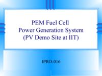 PEM Fuel Cell Power Generation System (Fall 1999) IPRO 016