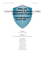 Crisis Management and Security Assessment Program (semester?), IPRO 370: Crisis Management and Security Assessment Program IPRO 370 Midterm Report S07