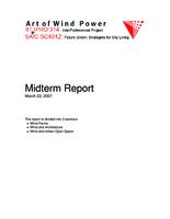 Art of Wind Power (semester?), IPRO 314: Wind Power IPRO 314 Midterm Report Sp07