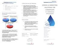 Design and Market Analysis of Condensate Recycling from Commercial HVAC Systems (Semester Unknown) IPRO 346: Design and Marketing Solutions For Condensate IPRO346 Brochure Su10