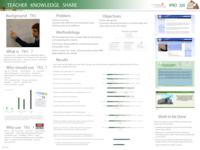 Teacher Knowledge Share (Semester Unknown) IPRO 320: TeacherKnowledgeShareIPRO320PosterSp09