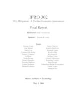 CO2 Mitigation: A Techno-Economic Assessment (Semester Unknown) IPRO 302: CO2 Mitigation A Techno-Economic Assessment IPRO 302 Final Report Sp08
