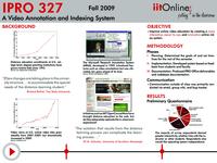 A Video Annotation and Indexing System (Semester Unknown) IPRO 327: A Video Annotation and Indexing System IPRO327 Poster F09