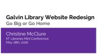 Galvin Library Website Redesign