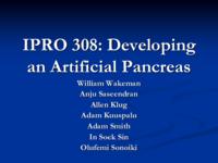 DEVELOPMENT OF AN ARTIFICIAL PANCREAS (Semester Unknown) IPRO 308: Creating an Artificial Pancreas IPRO 308 MidTerm Presentation F08