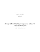 Energy Efficient Lighting Design Using LEDs and Other Technologies (semester?), IPRO 337: Energy Efficient Lighting IPRO 337 Final Report Sp07