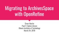 Migrating to ArchivesSpace with OpenRefine