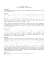 US EPA Design Competition for Sustainability:  The Market Potential for Recycled Tire Material (semester?), IPRO 352: Tire Recycling for a Better Future IPRO 352 Abstract Sp05