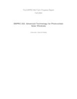 Advanced Technology for Photovoltaic Solar Windows (semester?), IPRO 355: Photovoltaic Solar Windows IPRO 355 Midterm Report F04